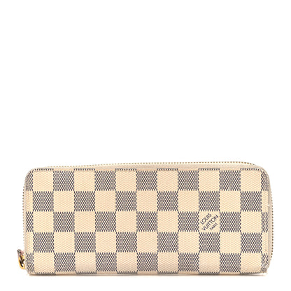 Louis Vuitton Damier Azur Clemence Wallet Rose Ballerine 1 of 7