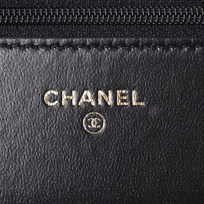 Chanel Lambskin Quilted Boy Wallet On Chain WOC Black 6 of 12