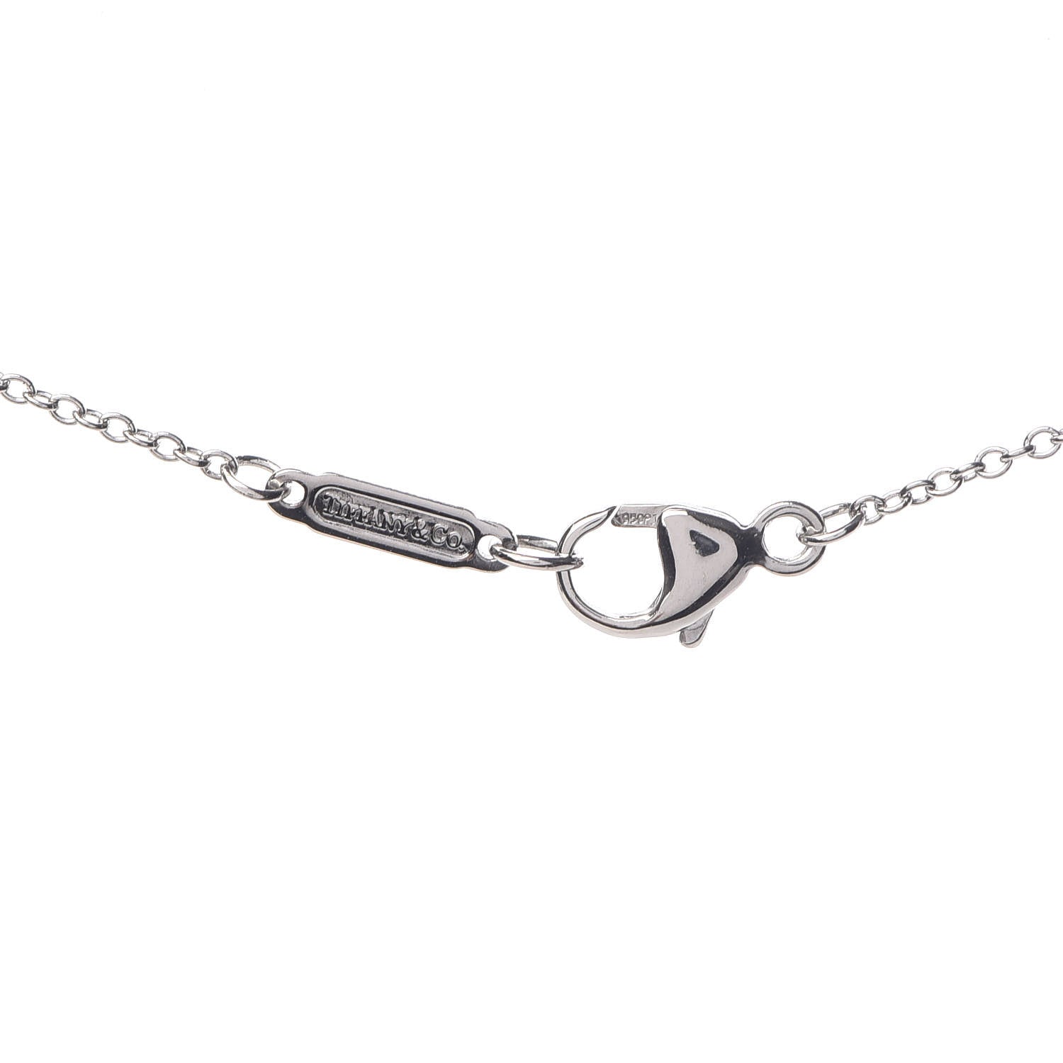 Tiffany Platinum Diamond Jazz Graduated Drop Pendant Necklace 5 of 7