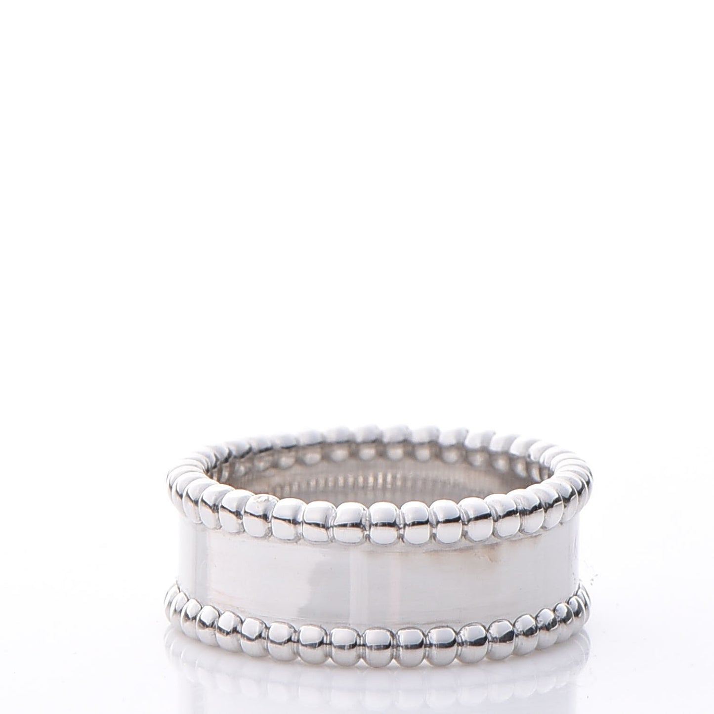 18K White Gold Perlee Signature Ring 51 5.75