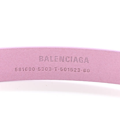 Balenciaga Natural Calfskin BB 25mm Thin Belt 80 32 Lilac 3 of 7