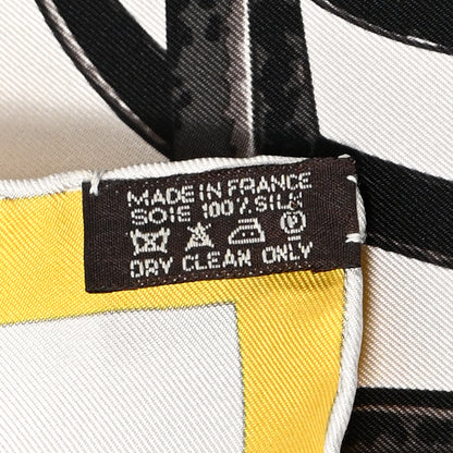 Hermes Silk Brides Rebelles Scarf 90 White 16 of 27