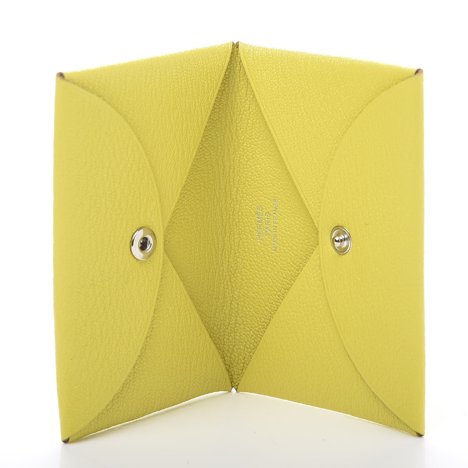 Hermes Chevre Mysore Calvi Card Case Lime 5 of 10