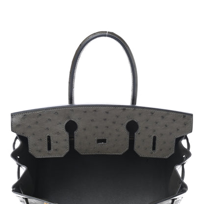 Hermes Ostrich Birkin 30 Vert Olive 13 of 32