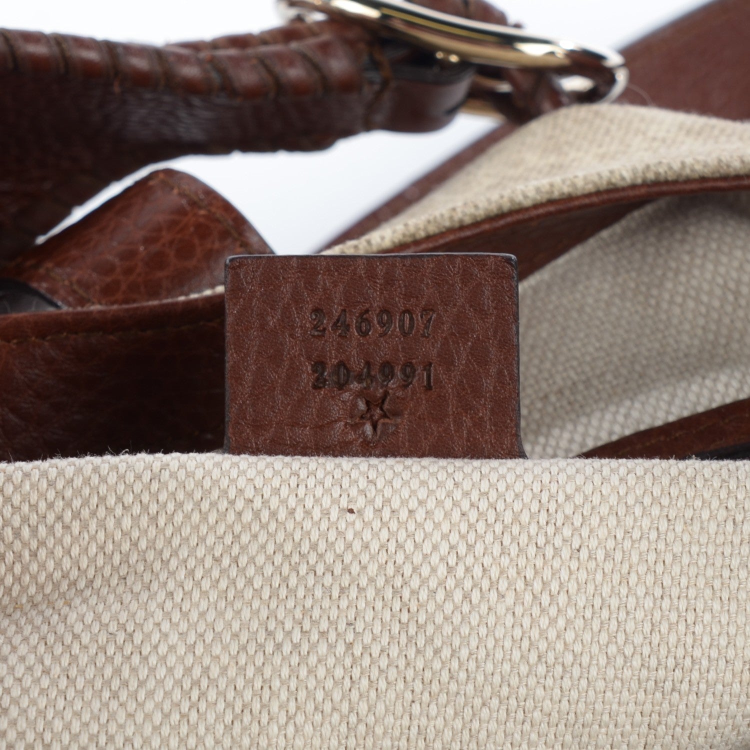 Gucci Linen Monogram Medium New Jackie Shoulder Bag Brown 7 of 7