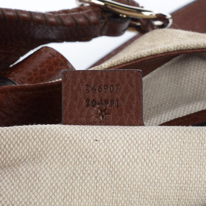Gucci Linen Monogram Medium New Jackie Shoulder Bag Brown 7 of 7