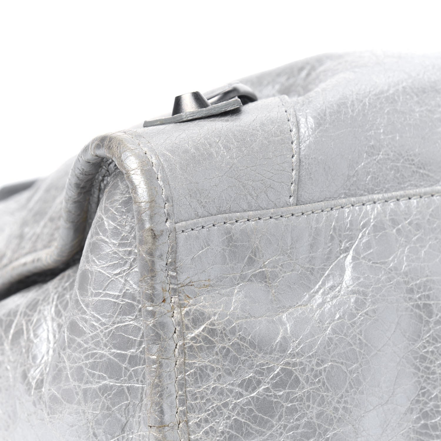 Balenciaga Metallic Agneau Classic Palladium Hardware City Silver 10 of 13
