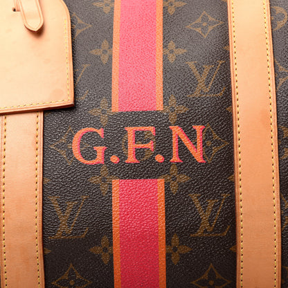 Louis Vuitton Monogram My LV Heritage Keepall Bandouliere 50 Fuchsia Orange 9 of 9