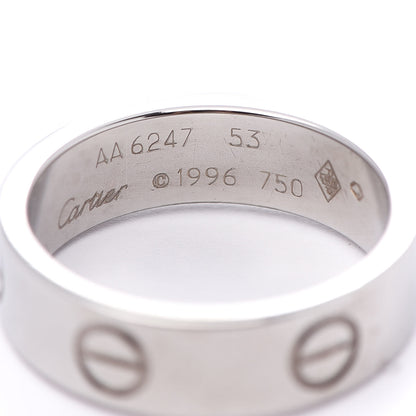 Cartier 18K White Gold 5.5mm LOVE Ring 53 6.25 4 of 4