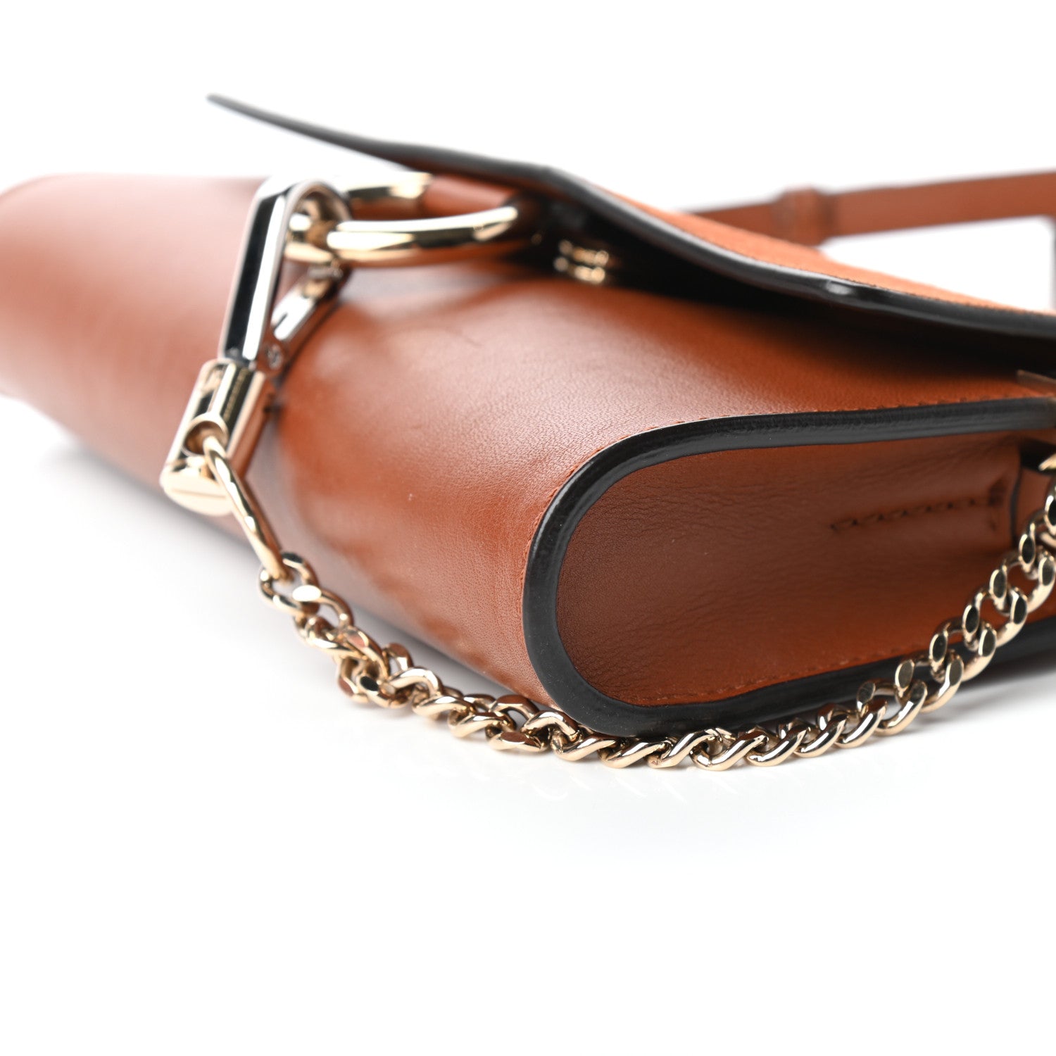 Chloe Suede Calfskin Mini Faye Shoulder Bag Tobacco 9 of 9