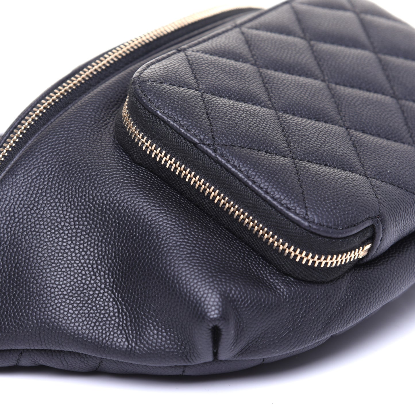 Caviar Quilted Business Affinity Waist Belt Bag Black