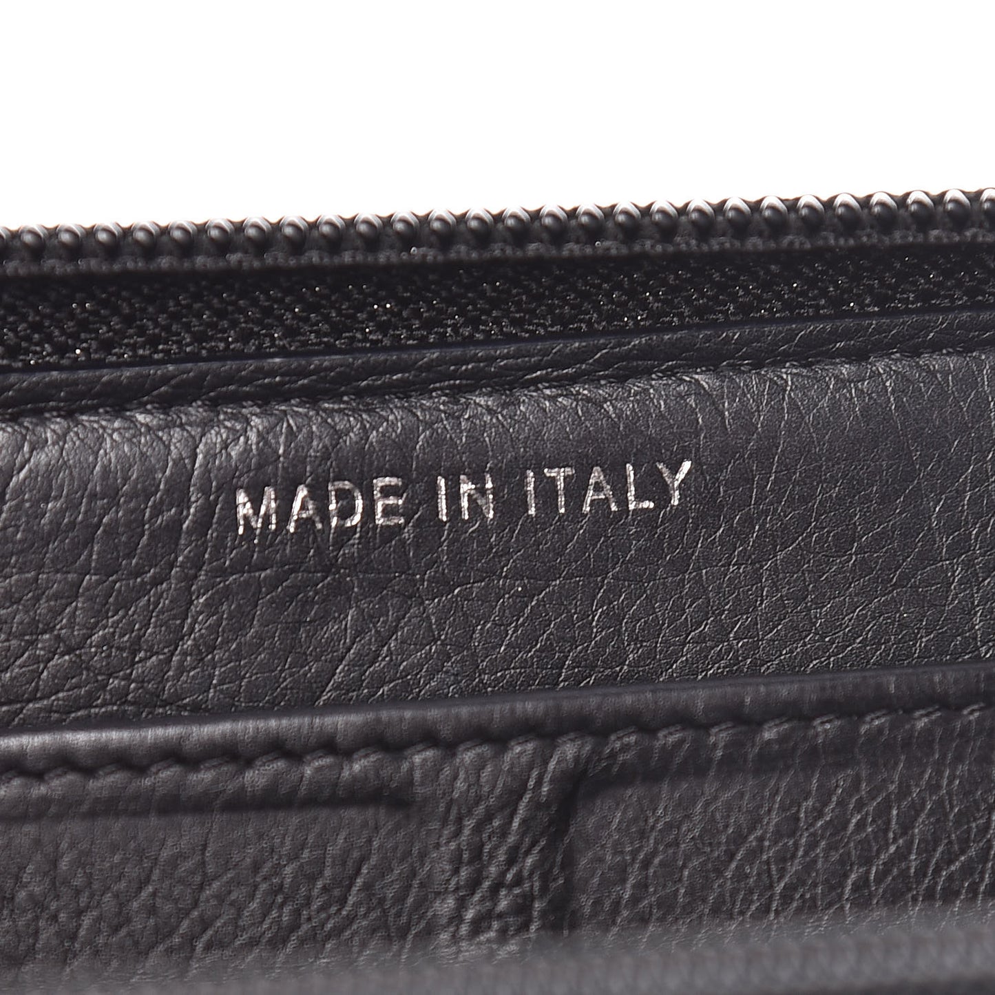Lambskin Chevron Quilted Zip Around Boy Wallet Black