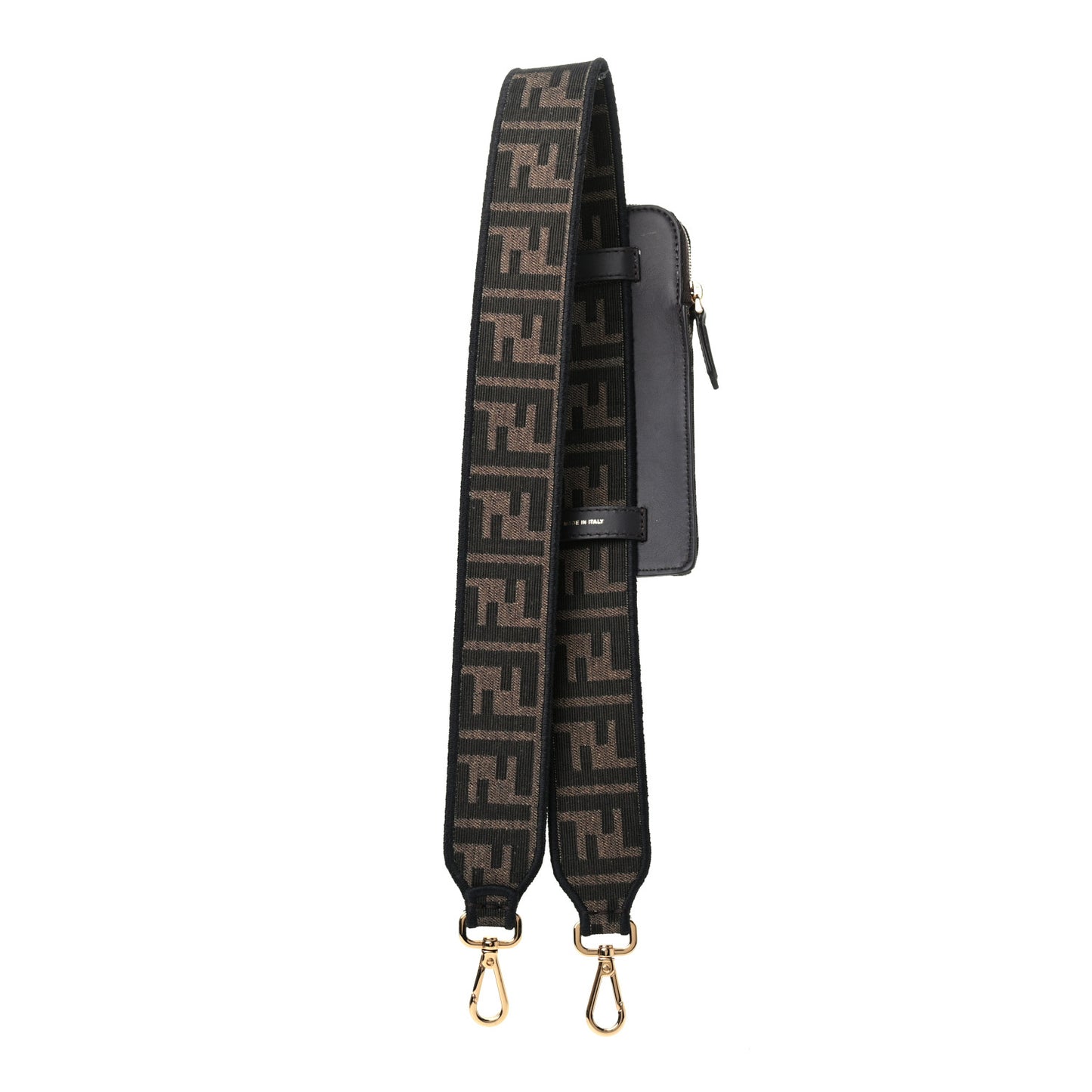 Fabric Jacquard FF 1974 Cell Pocket Strap You Tobacco Moro Black