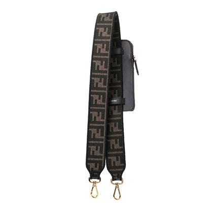 Fendi Fabric Jacquard FF 1974 Cell Pocket Strap You Tobacco Moro Black 2 of 9
