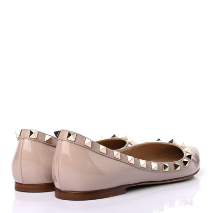 Valentino Garavani Patent Rockstud Ballerina Flats 36 Poudre 3 of 4