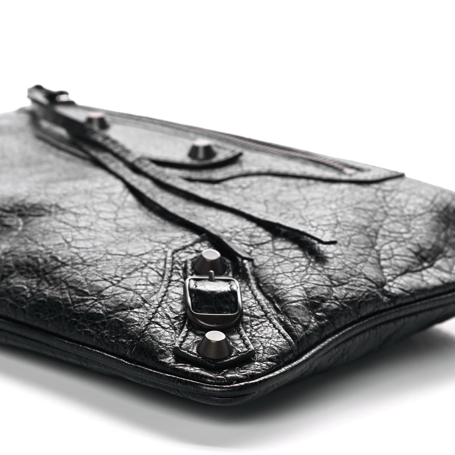 Balenciaga Agneau Classic Hardware Flat Handle Clutch Black 8 of 8