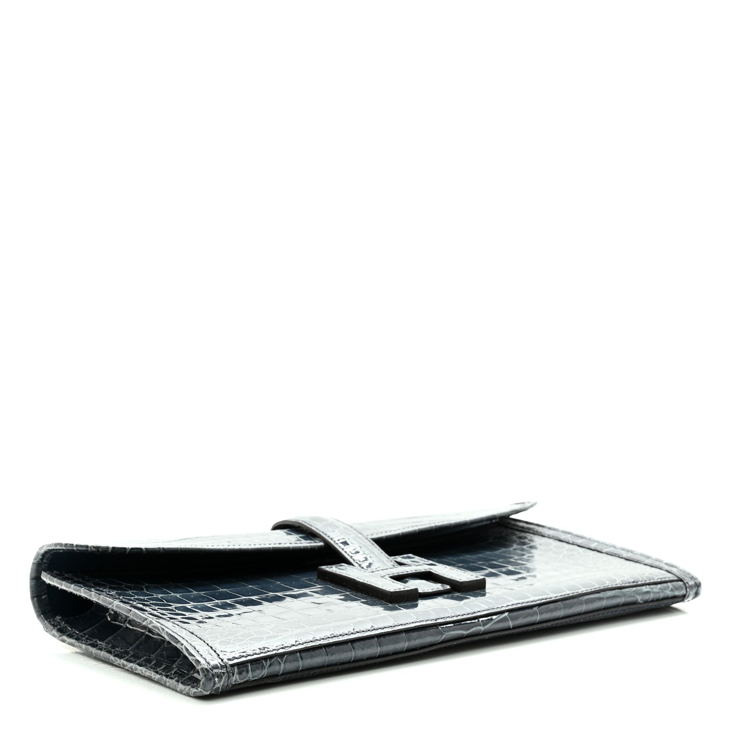 Hermes Shiny Porosus Crocodile Jige Elan 29 Clutch Colvert 4 of 8