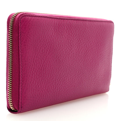 Gucci Pebbled Calfskin Soho Zip Around Wallet Bright Bougainvillea 3 of 6