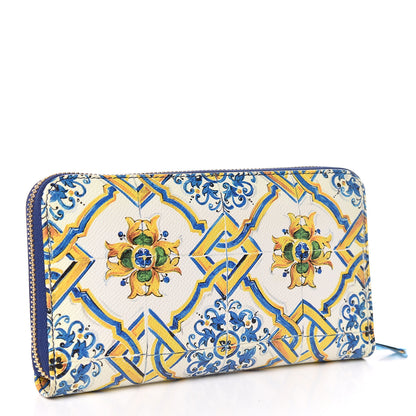 Dolce & Gabbana Dauphine Majolica Printed Zip Around Wallet Multicolor 3 of 7