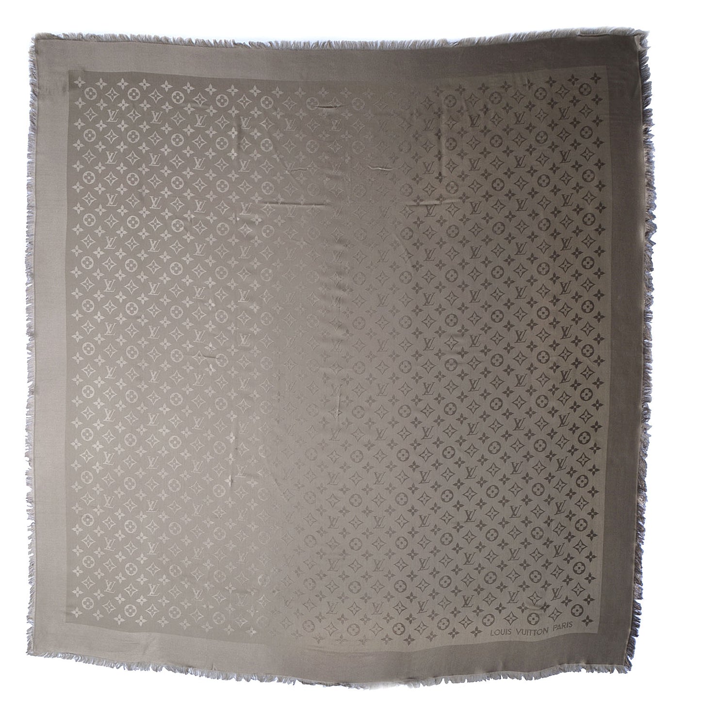 Wool Silk Monogram Shawl Verone
