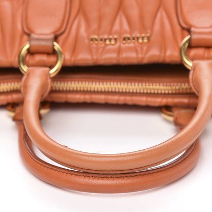 Miu Miu Nappa Matelasse Tote Papaya 13 of 17