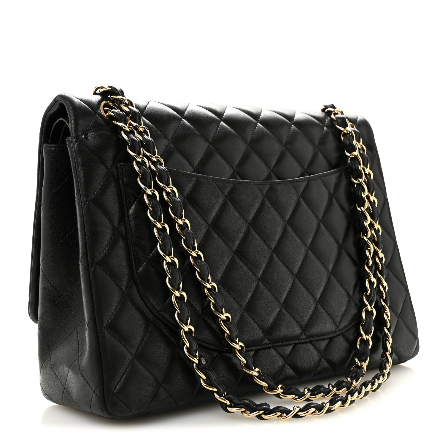 Chanel Lambskin Quilted Maxi Double Flap Black 2 of 13