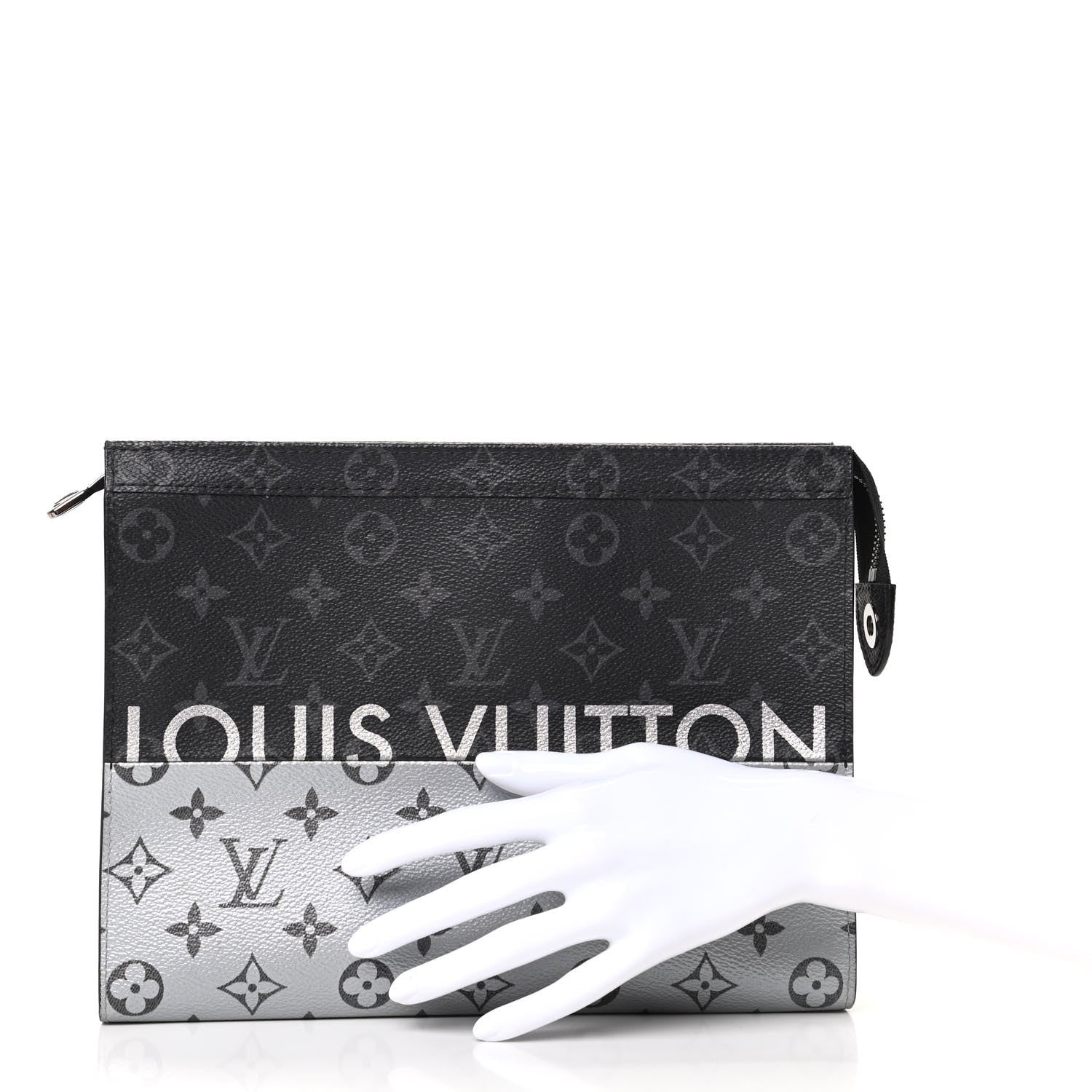 Louis Vuitton Monogram Eclipse Split Pochette Voyage MM 2 of 8