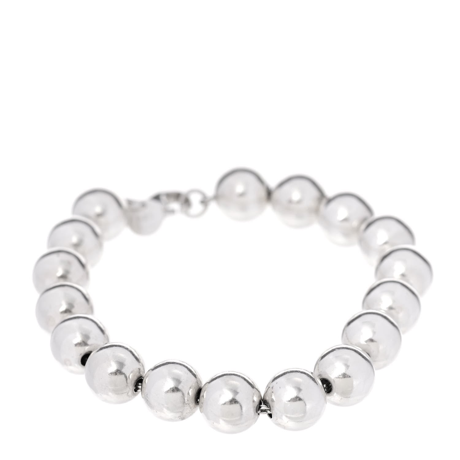 Tiffany Sterling Silver 10mm HardWear Ball Bracelet 1 of 5