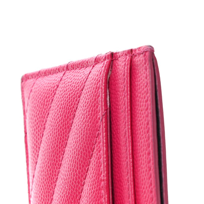 Saint Laurent Grain De Poudre Matelasse Chevron Monogram Credit Card Case Bubblegum 14 of 14