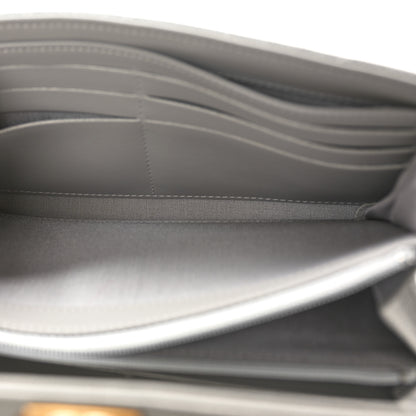 Chanel Caviar Quilted Large Boy Gusset Flap Wallet Grey 5 of 9