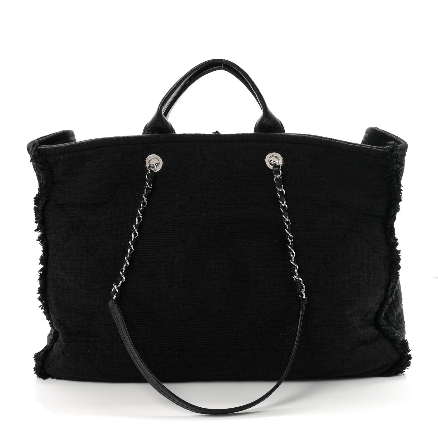 Chanel Canvas Extra Large Double Face Shopping Tote Black 1 of 10