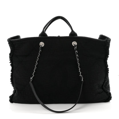 Chanel Canvas Extra Large Double Face Shopping Tote Black 1 of 10