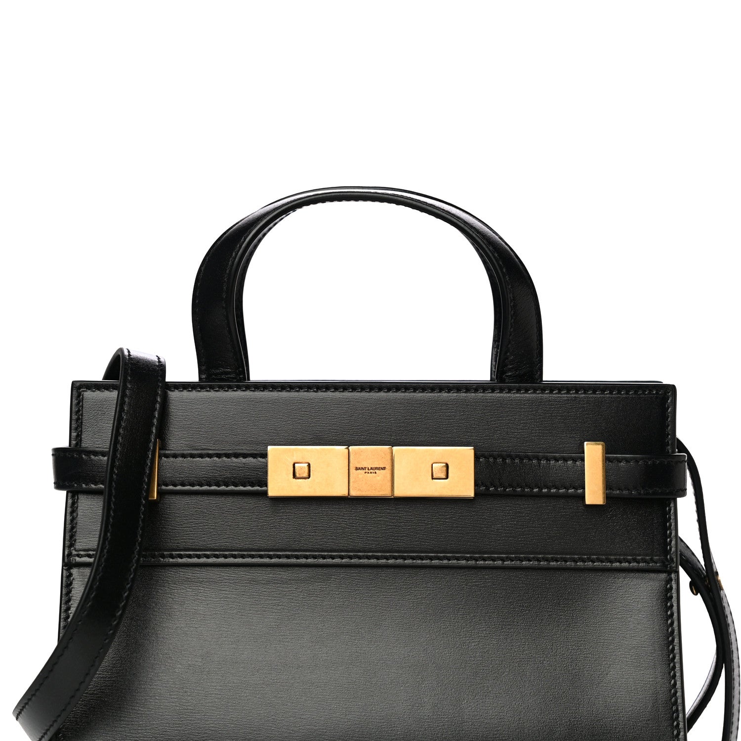Saint Laurent Smooth Calfskin Manhattan Nano Shopper Tote Black 9 of 9