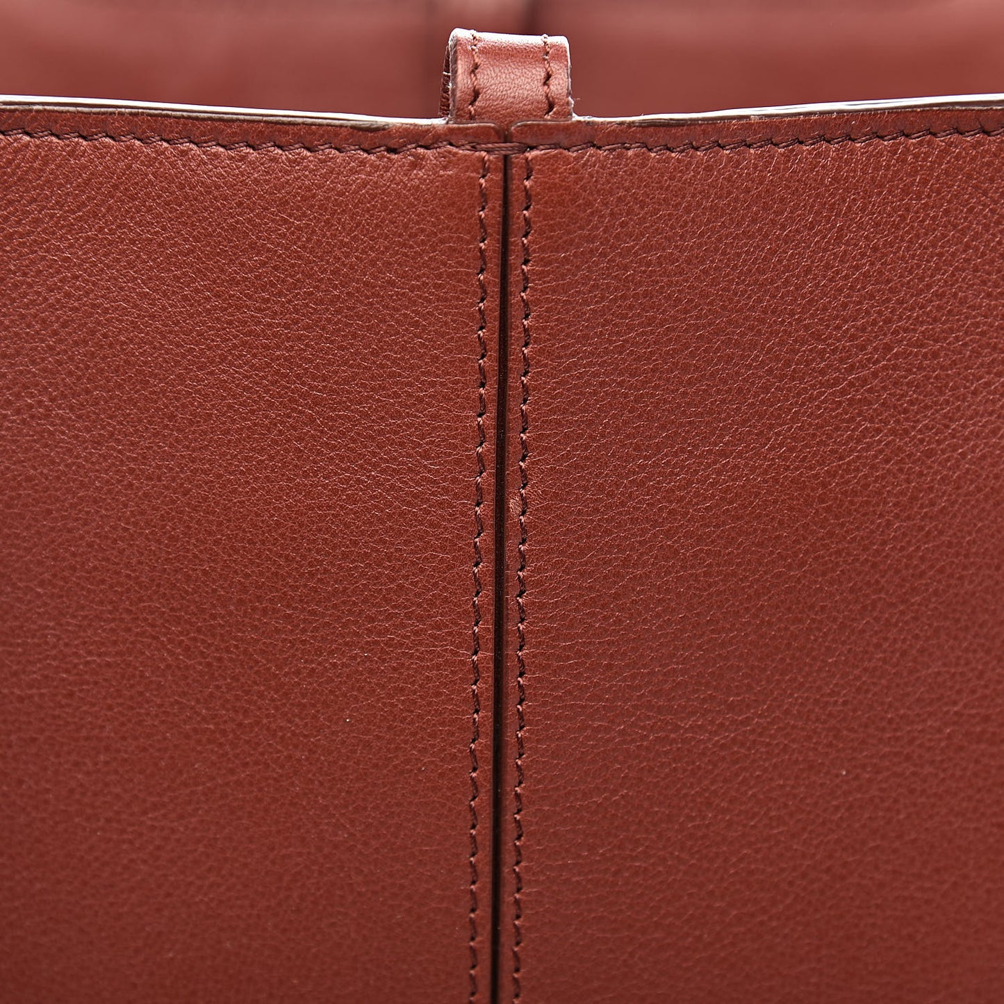 Calfskin Medium Tri-Fold Bag Red Wood