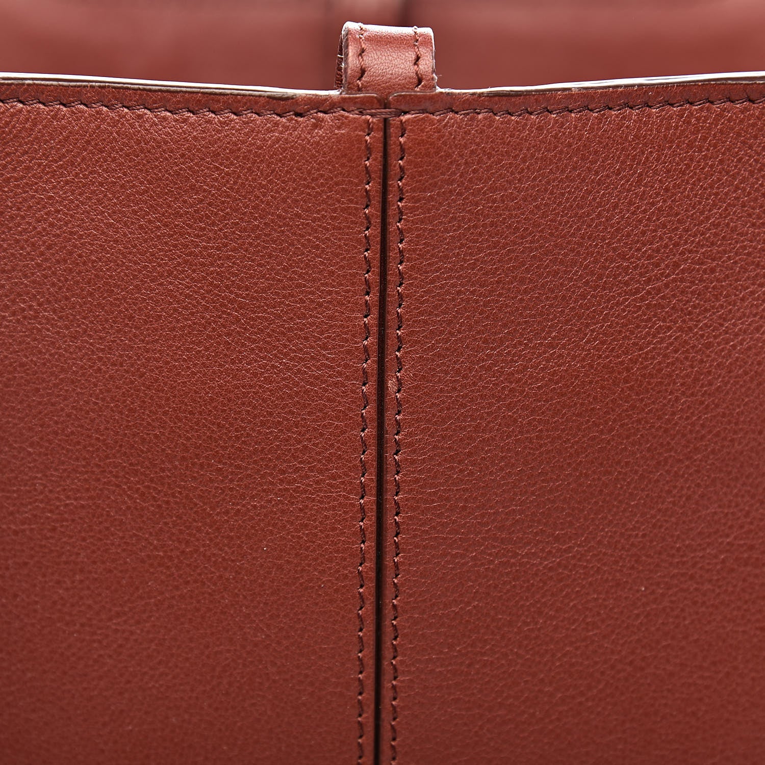 Celine Calfskin Medium Tri-Fold Bag Red Wood 8 of 17