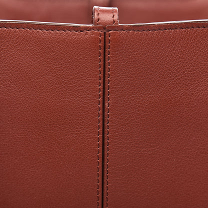 Celine Calfskin Medium Tri-Fold Bag Red Wood 8 of 17