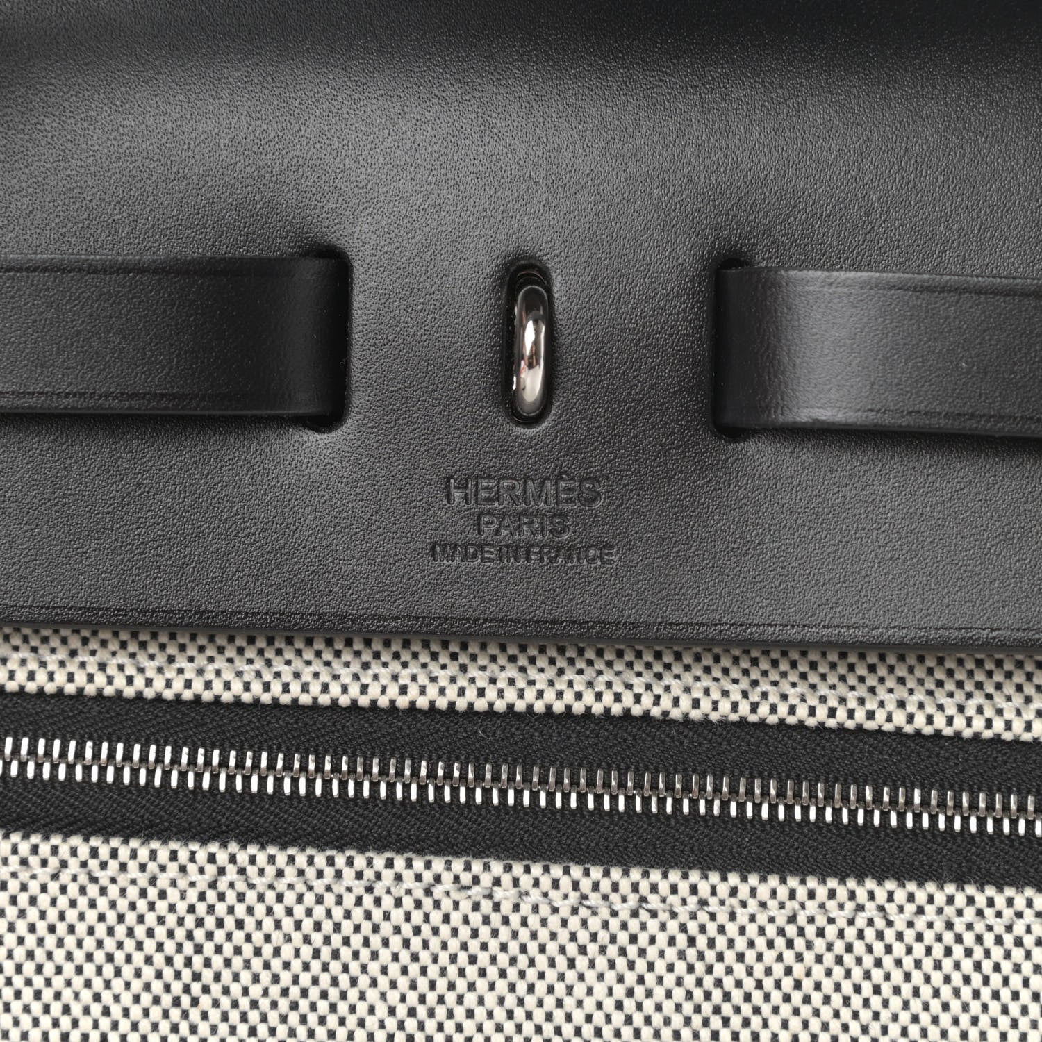 Hermes Toile H Berline Vache Hunter Herbag Zip PM 31 Black Ecru 7 of 13