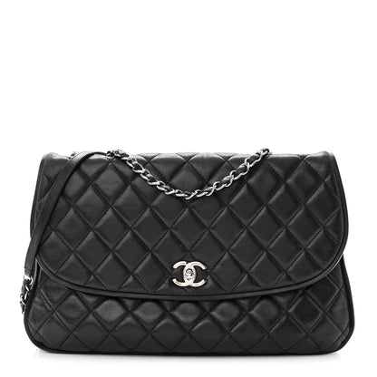 Chanel Lambskin Quilted Large Pagode Piping Flap Black 1 of 11
