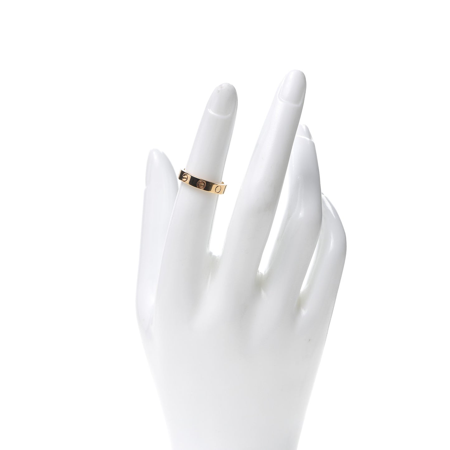 18K Yellow Gold Diamond 4mm LOVE Wedding Band Ring 49 4.75