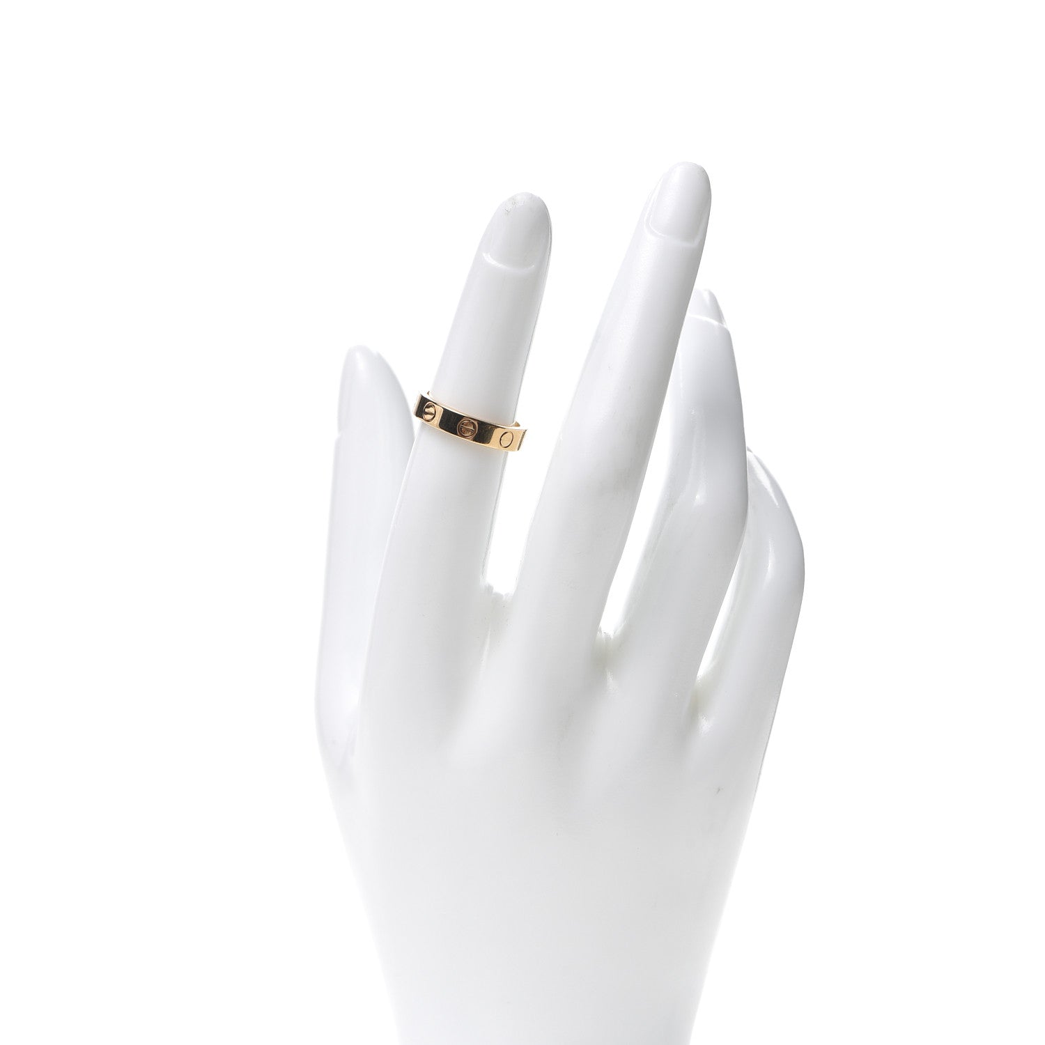 Cartier 18K Yellow Gold Diamond 4mm LOVE Wedding Band Ring 49 4.75 2 of 4