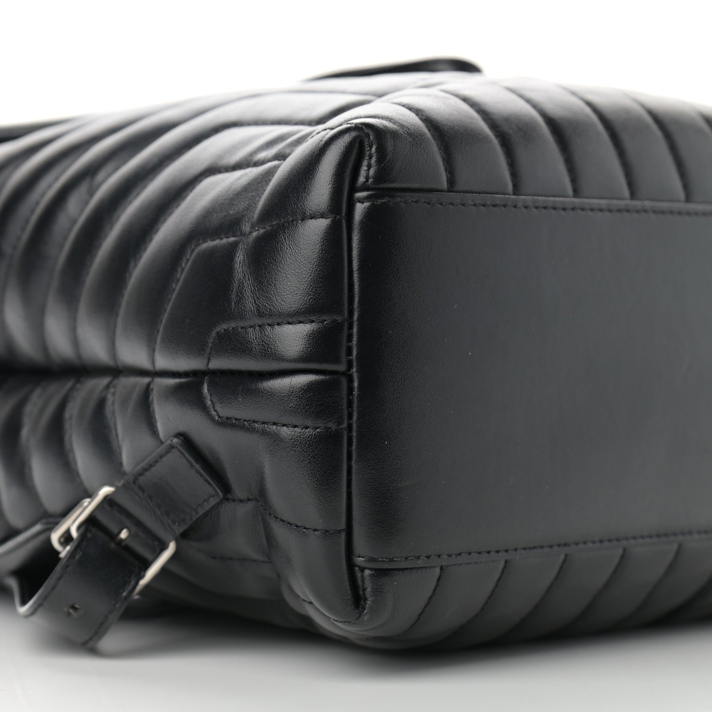 Calfskin Y Quilted Monogram Medium Loulou Backpack Black
