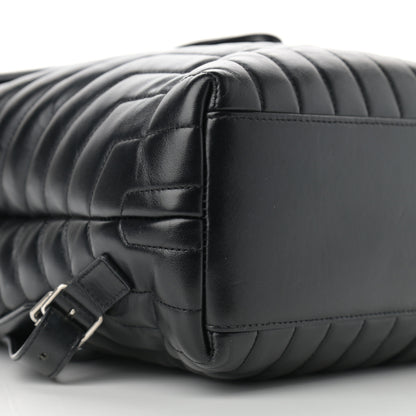 Saint Laurent Calfskin Y Quilted Monogram Medium Loulou Backpack Black 8 of 10