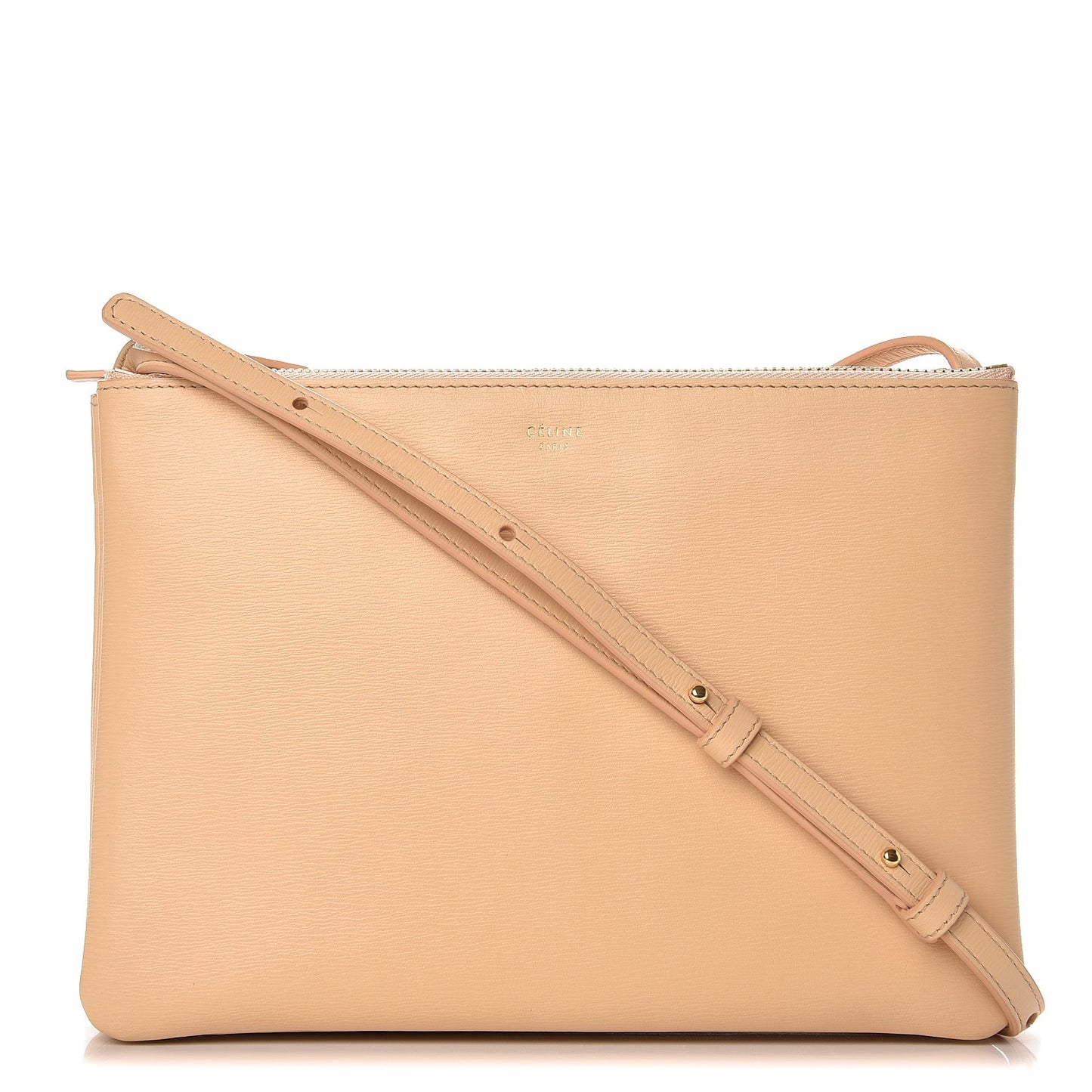 Liege Calfskin Large Trio Crossbody Bag Nude
