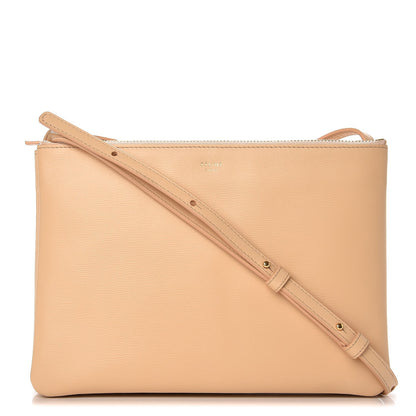 Celine Liege Calfskin Large Trio Crossbody Bag Nude 1 of 7