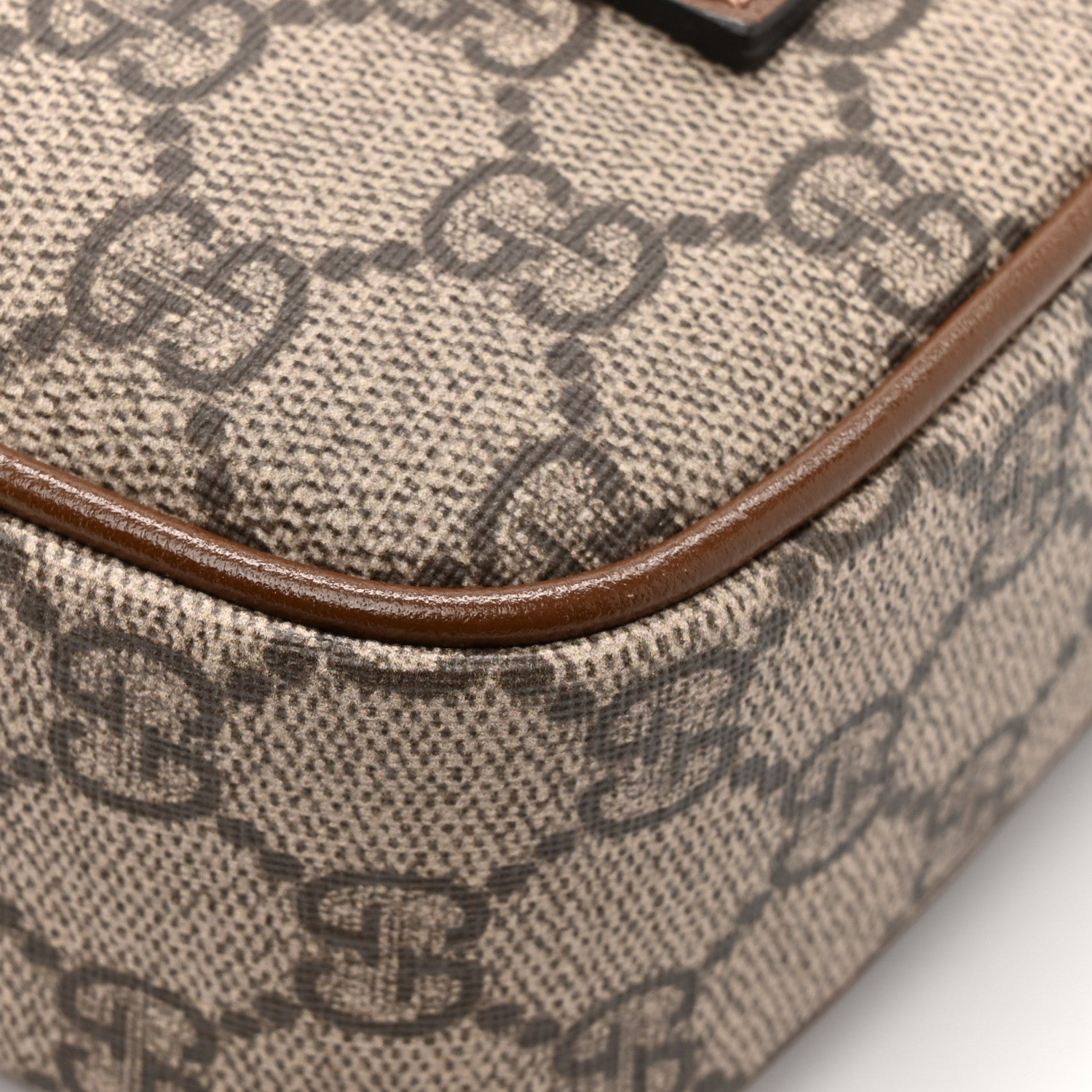 Gucci GG Supreme Monogram Azalea Calfskin Fake/Not Small Retro Interlocking G Belt Bag 80 32 80 32 Beige Ebony Brown Sugar 11 of 11