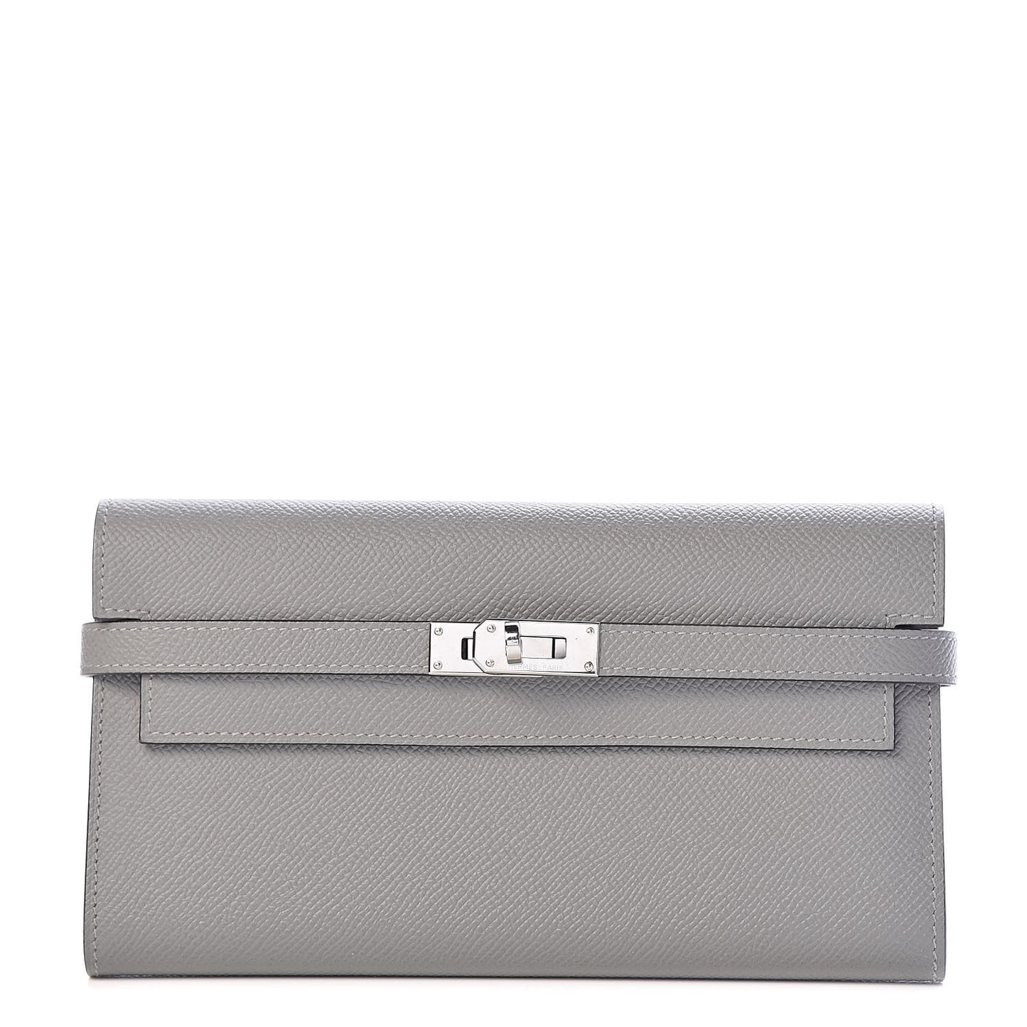 Epsom Kelly Longue Wallet Gris Mouette