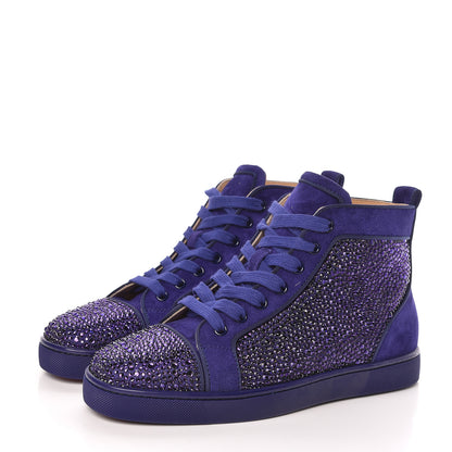 Christian Louboutin Veau Velours Strass Louis Flat Sneakers 39 Version Encre 3 of 10