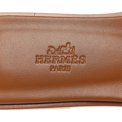 Hermes Ostrich Oran Sandals 37 Naturel 8 of 8