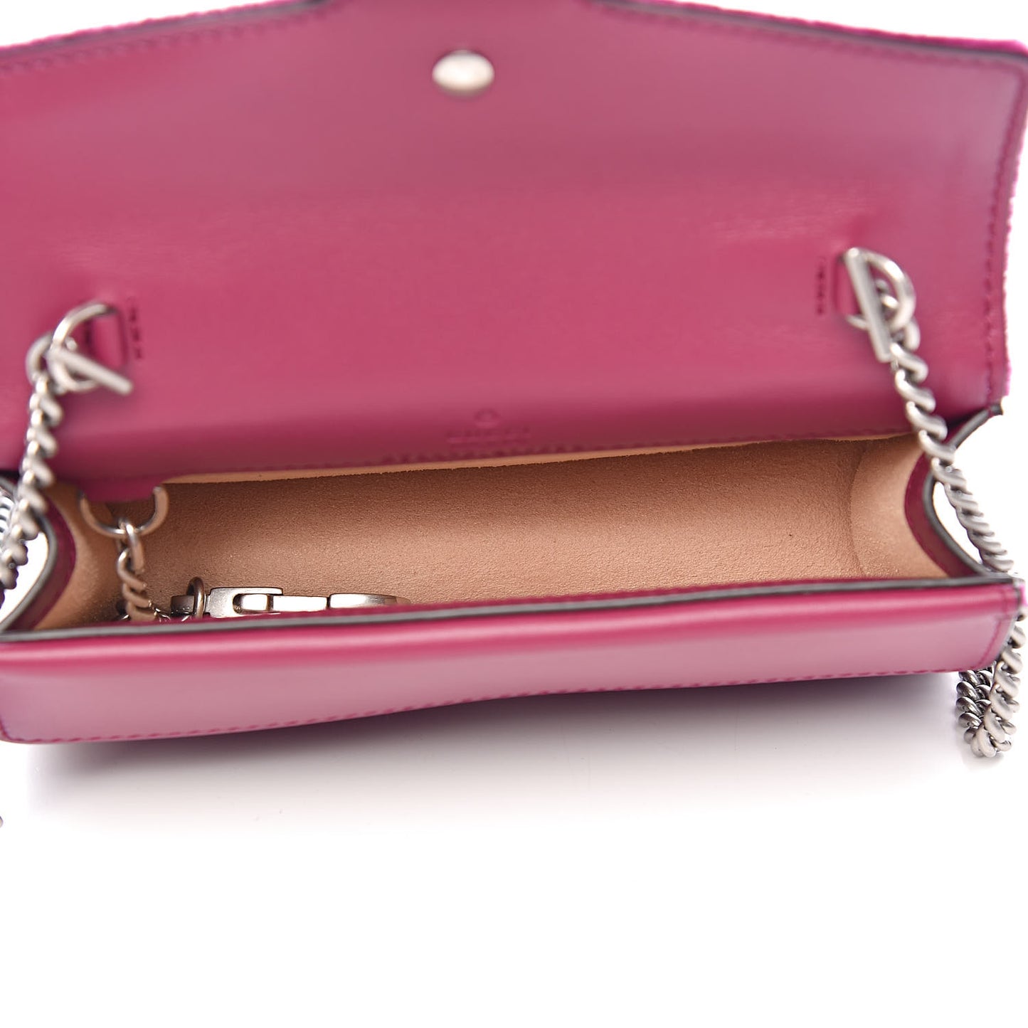 Velvet Super Mini Dionysus Shoulder Bag Fuchsia Violet Cyclamen