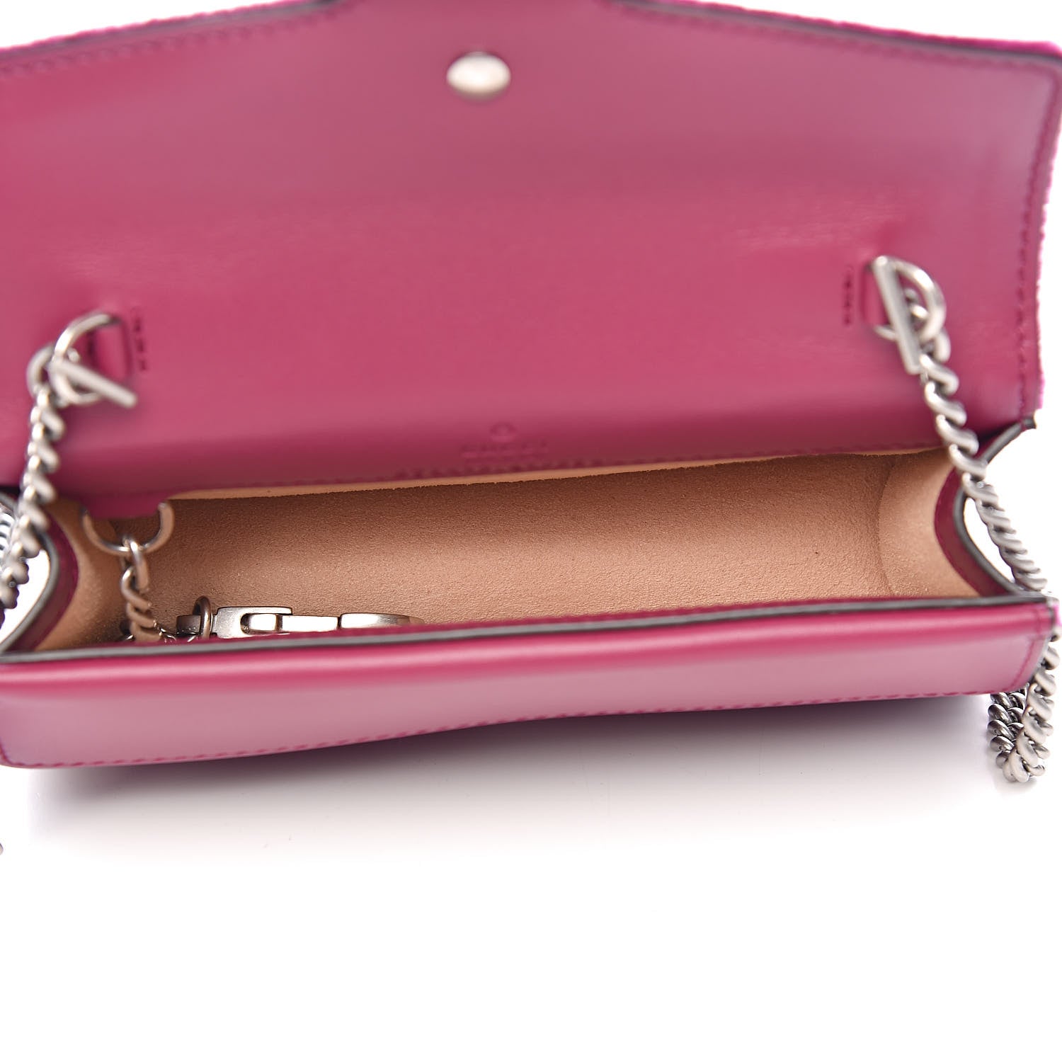Gucci Velvet Super Mini Dionysus Shoulder Bag Fuchsia Violet Cyclamen 5 of 10